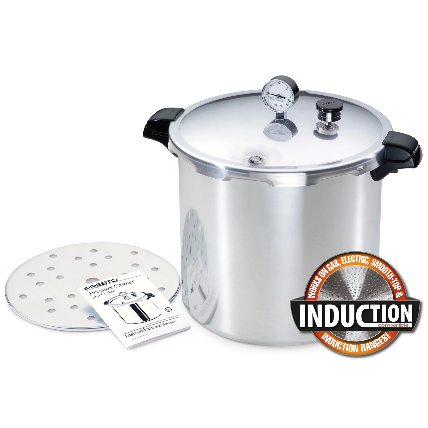 Presto 23 Quart Pressure Canner With Induction Compatible Base!