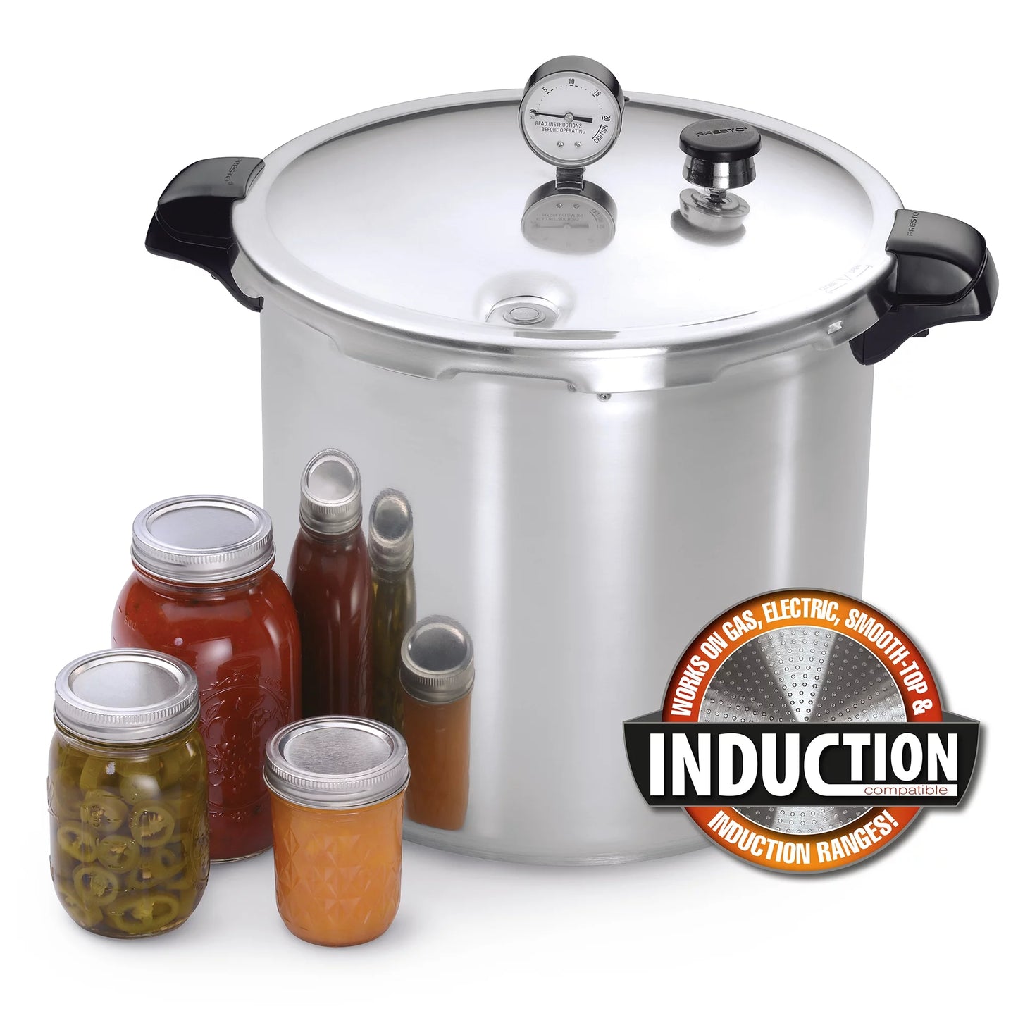 Presto 23 Quart Pressure Canner With Induction Compatible Base!